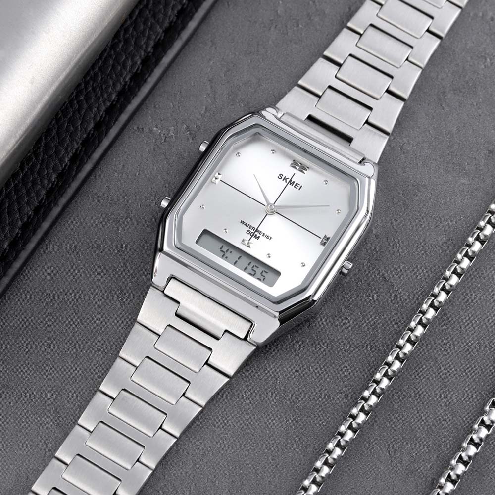 Street Fashion Asian - SKMEI Classic Men's Ultra-Thin Dual-Display Digital