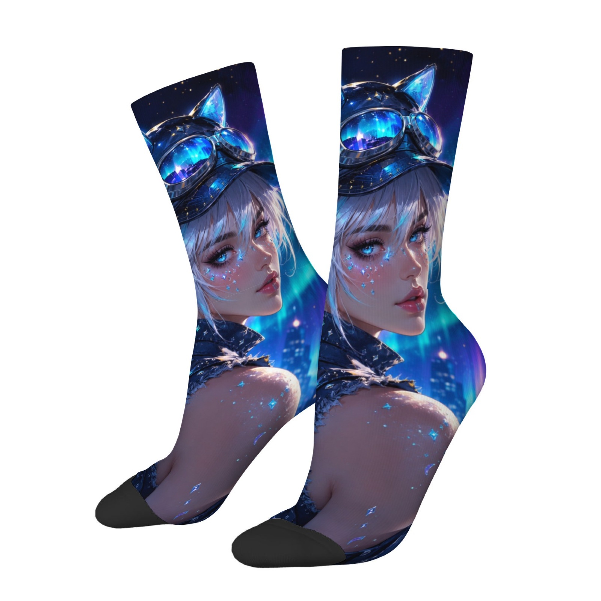 Quirky Street Fashion - Hip-hop Rock Girl Printed Men's Socks