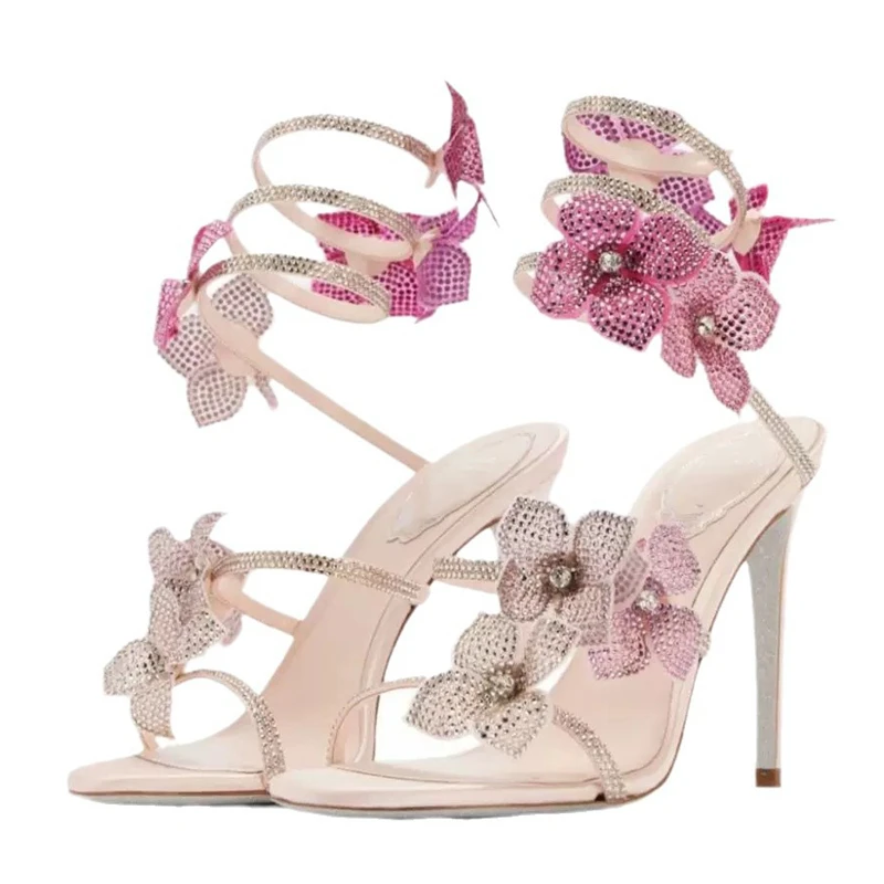 Street Fashion Styles - Eilyken Sexy CRYSTAL Flower Thin High