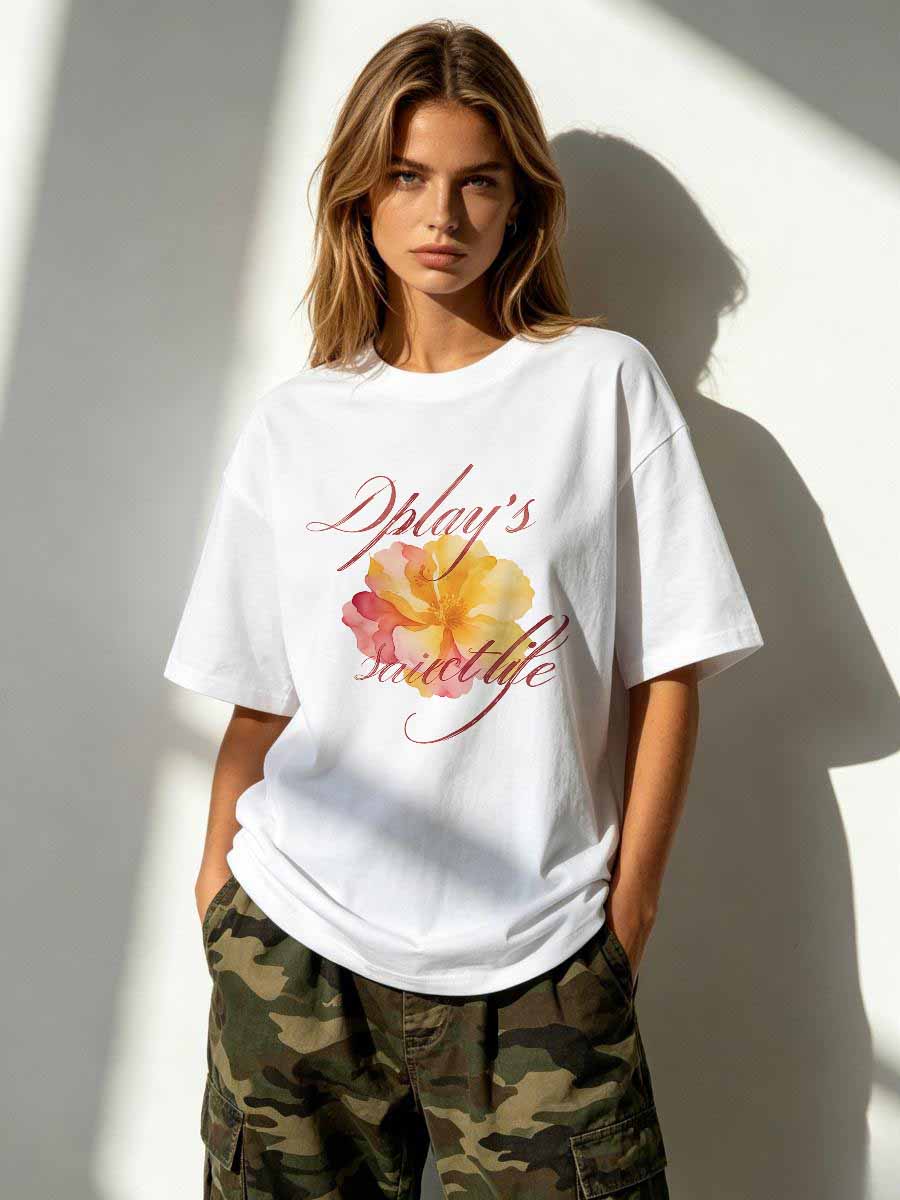 Street Fashion Asian - T-Shirts Korea Wind Women Cotton Short