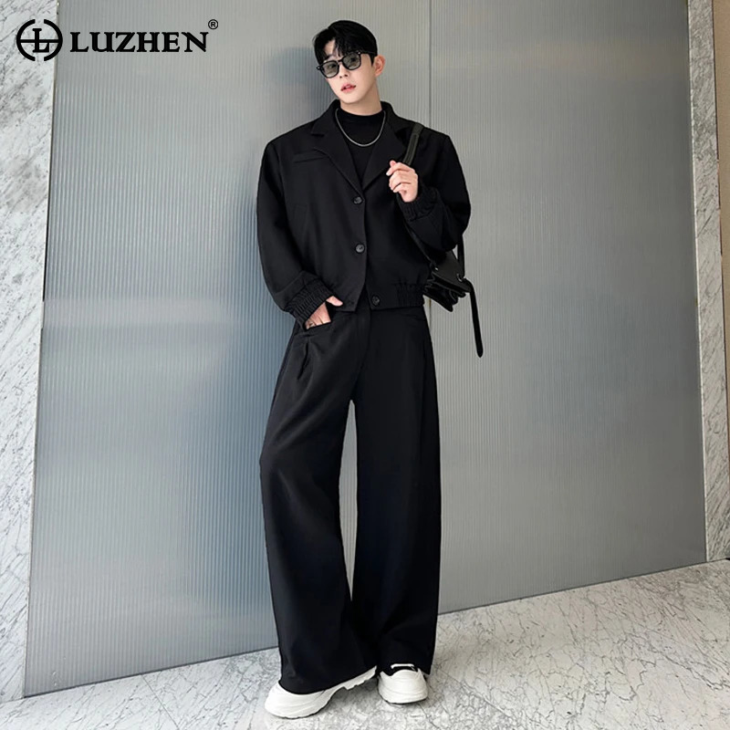 LUZHEN Spring Blazer Neck Casu - Street Fashion Jacket recension och pris