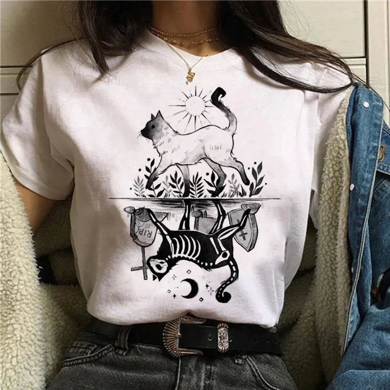 Cartoon Halloween Cat T-shirt  - Street Fashion Asian recension och pris