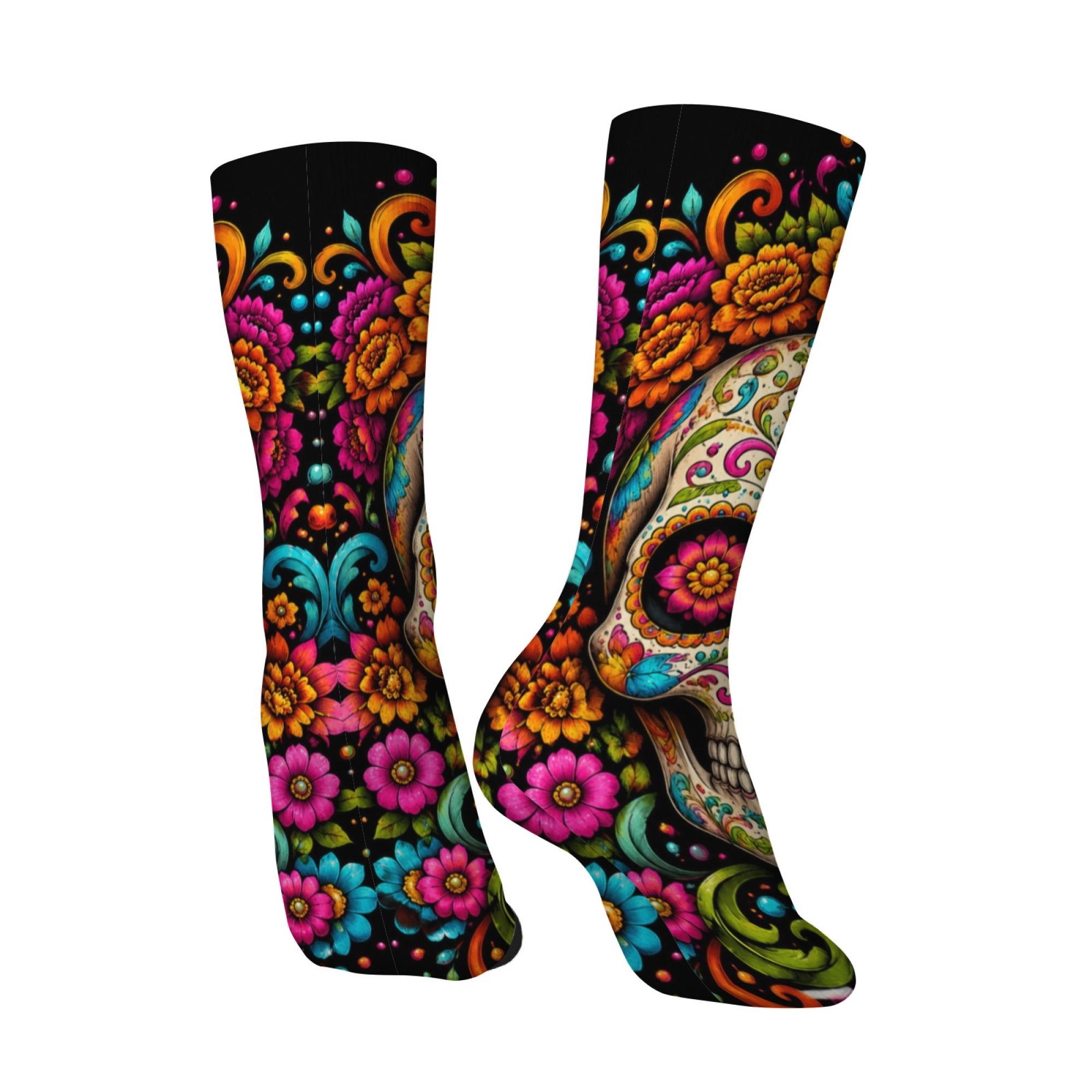 Fun and Novel Floral Skull Pri - Quirky Street Fashion recension och pris