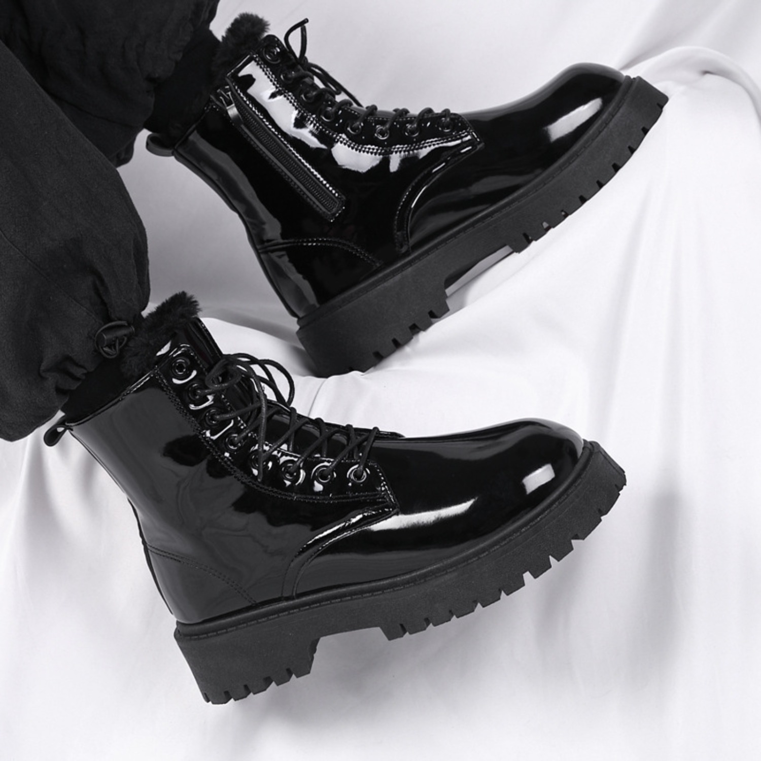 Men's warm plush high-top boot - Street Fashion Plus Size recension och pris
