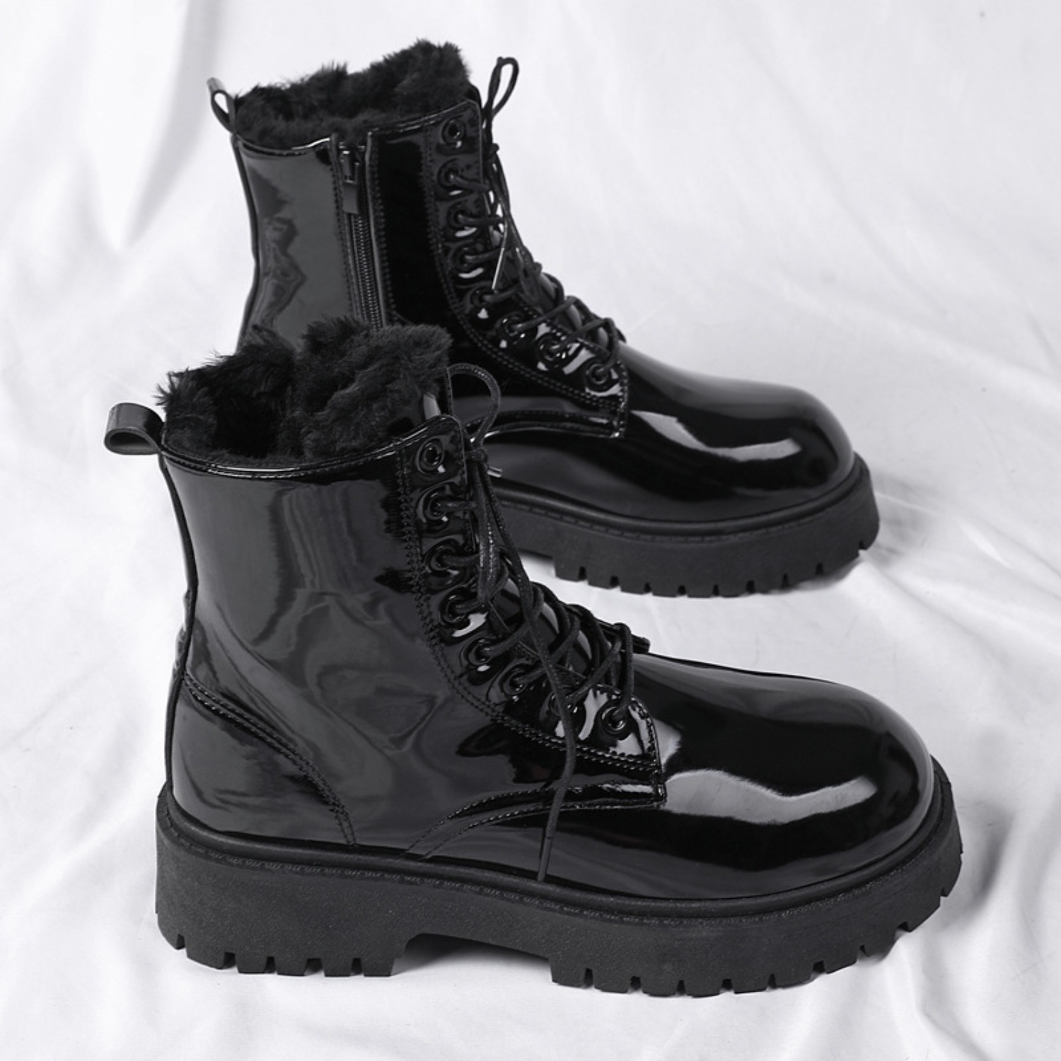 Men's warm plush high-top boot - Street Fashion Plus Size recension och pris