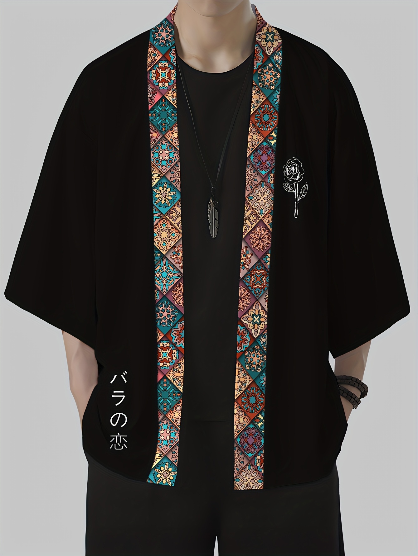 2026 Summer Men's Kimono 3D Pr - Street Fashion Designers recension och pris