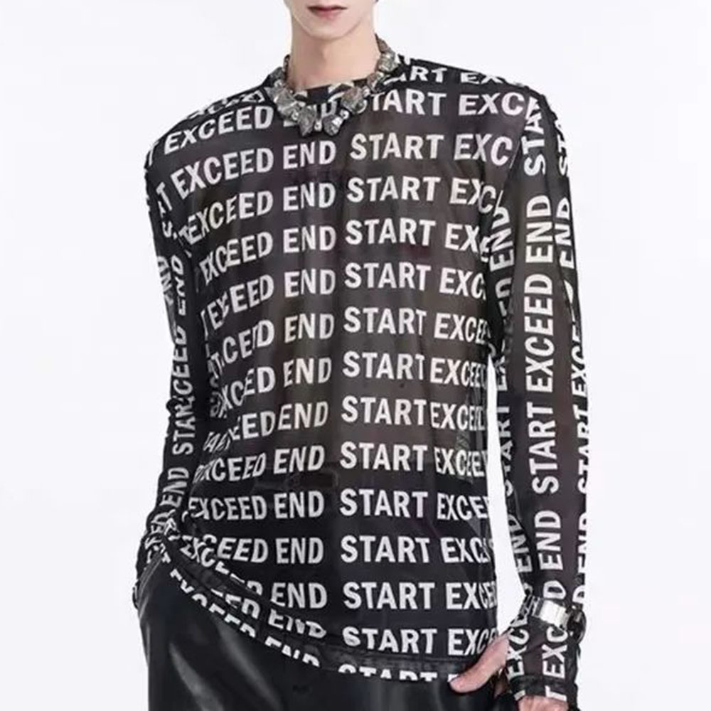 Mens Tops Fashion Letter Print - Street Fashion For Boy recension och pris