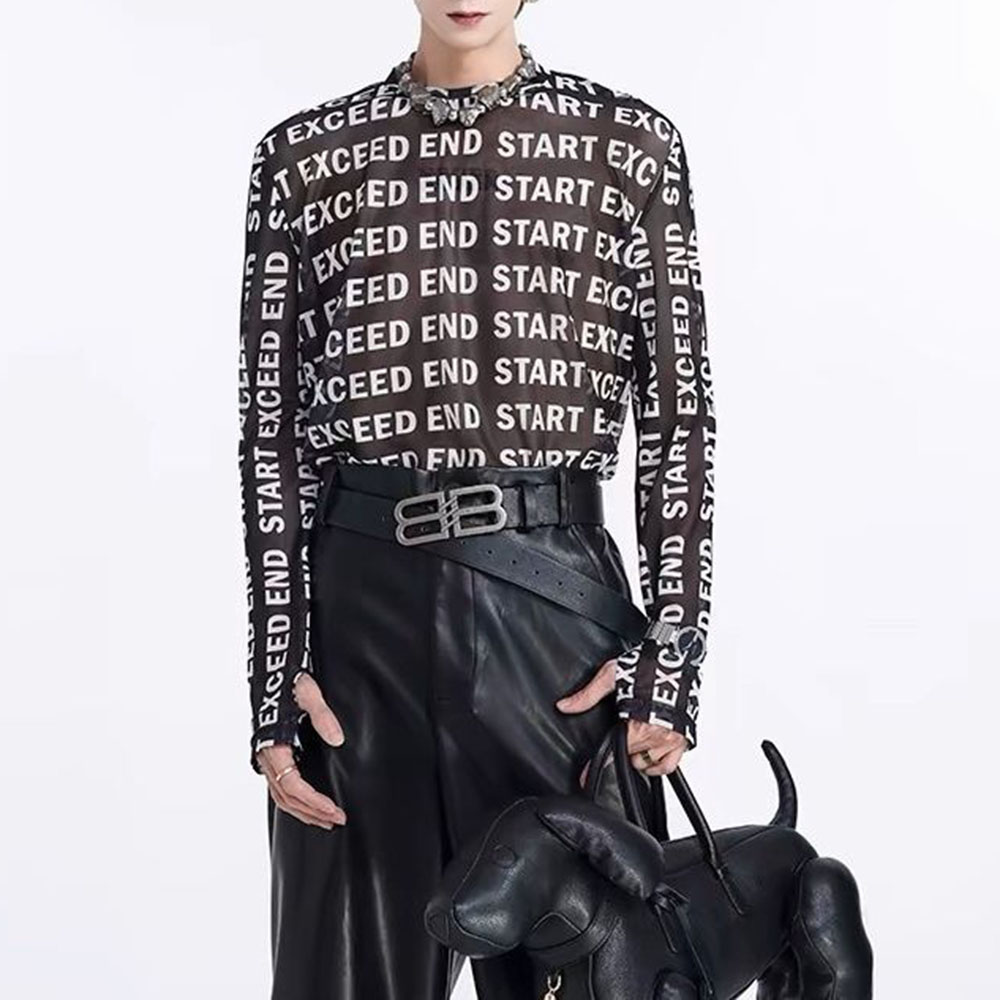Mens Tops Fashion Letter Print - Street Fashion For Boy recension och pris