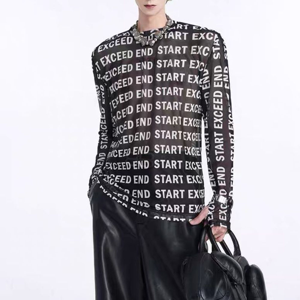 Mens Tops Fashion Letter Print - Street Fashion For Boy recension och pris