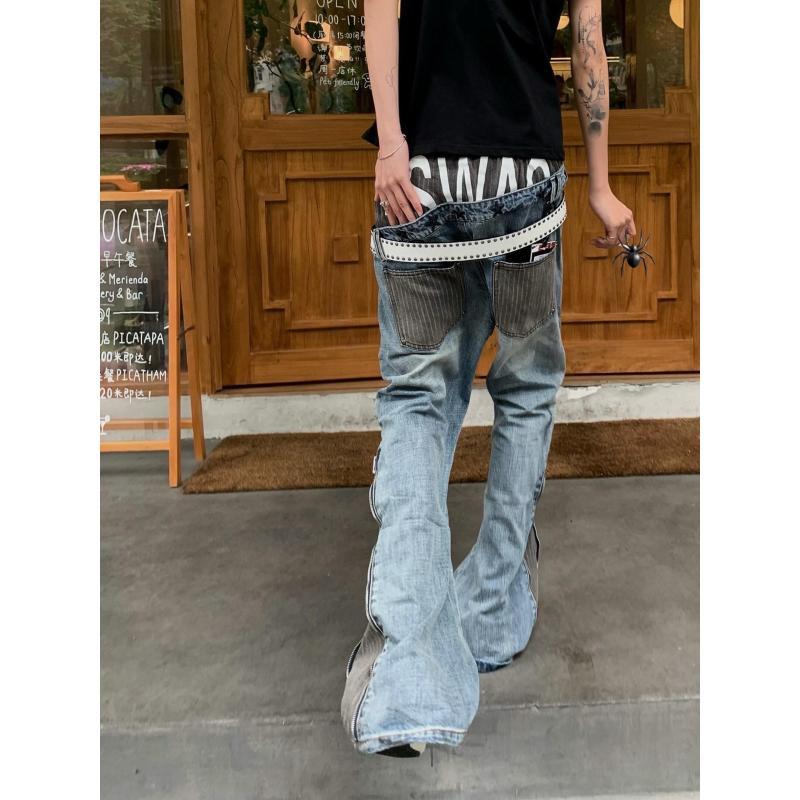 Men's Patchwork Design Jeans 9 - Street Fashion For Boy recension och pris