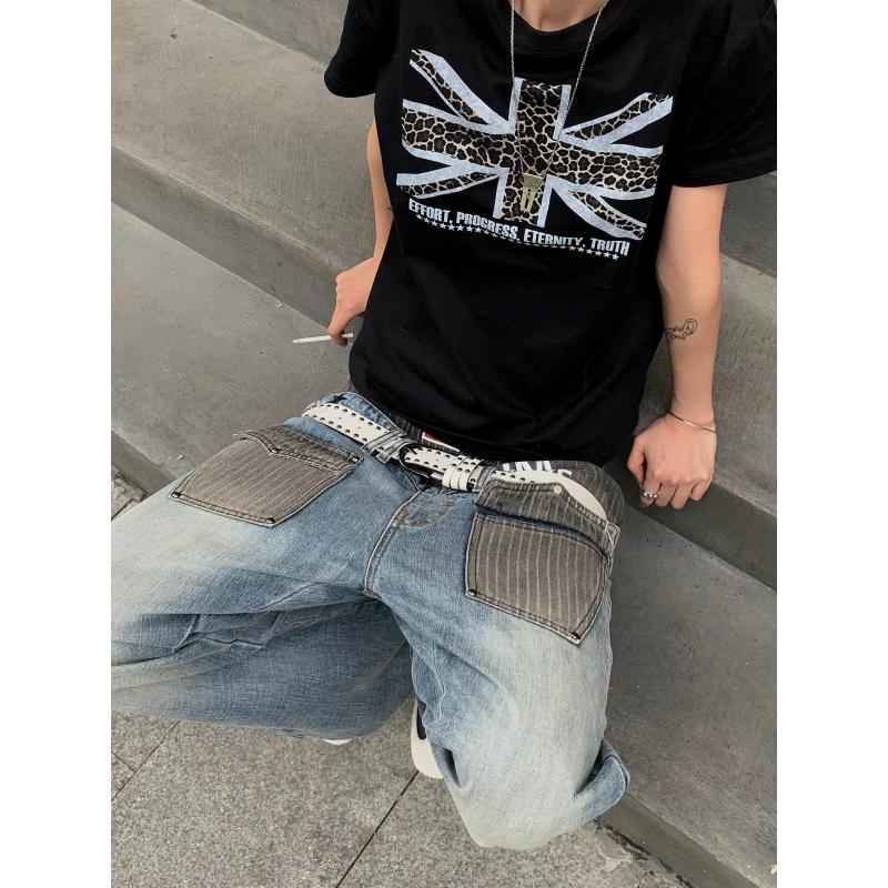 Men's Patchwork Design Jeans 9 - Street Fashion For Boy recension och pris