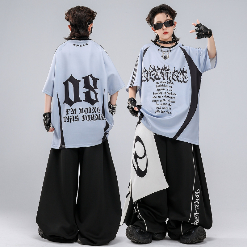 Hip Hop K-pop Red T Shirt Bagg - Street Fashion For Boy recension och pris