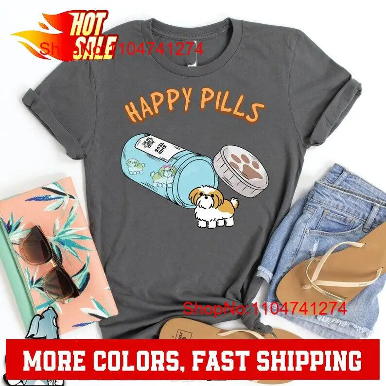 Shih Tzu Happy Pills T Shirt D - Street Fashion Dance recension och pris