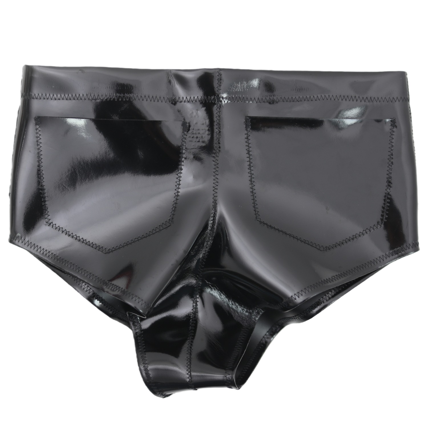 Women Men Glossy Pocket Shorts - Street Fashion Styles recension och pris