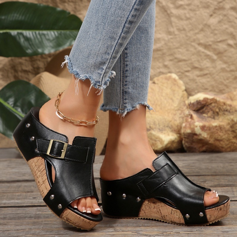 Cork Wedge Sandals Womens Plus - Street Fashion Plus Size recension och pris