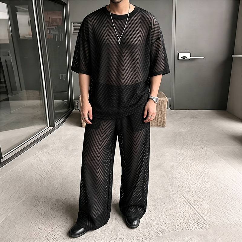 INCERUN Men's Sets See Through - Street Fashion Dance recension och pris