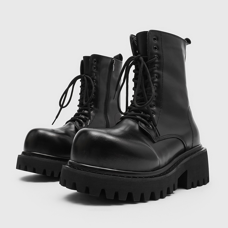 High Top Leather Boots for Cou - Street Fashion Plus Size recension och pris