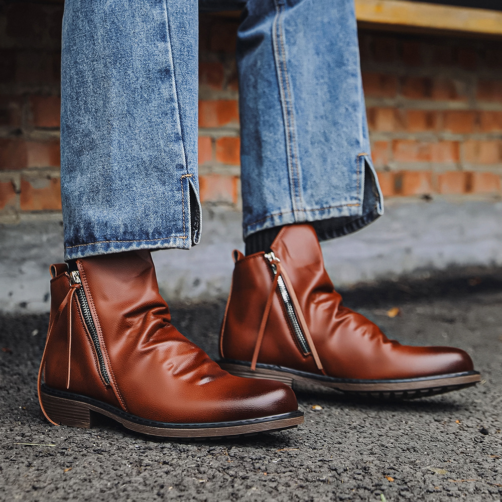 2026 Men's Genuine Leather Vin - Street Fashion Plus Size recension och pris