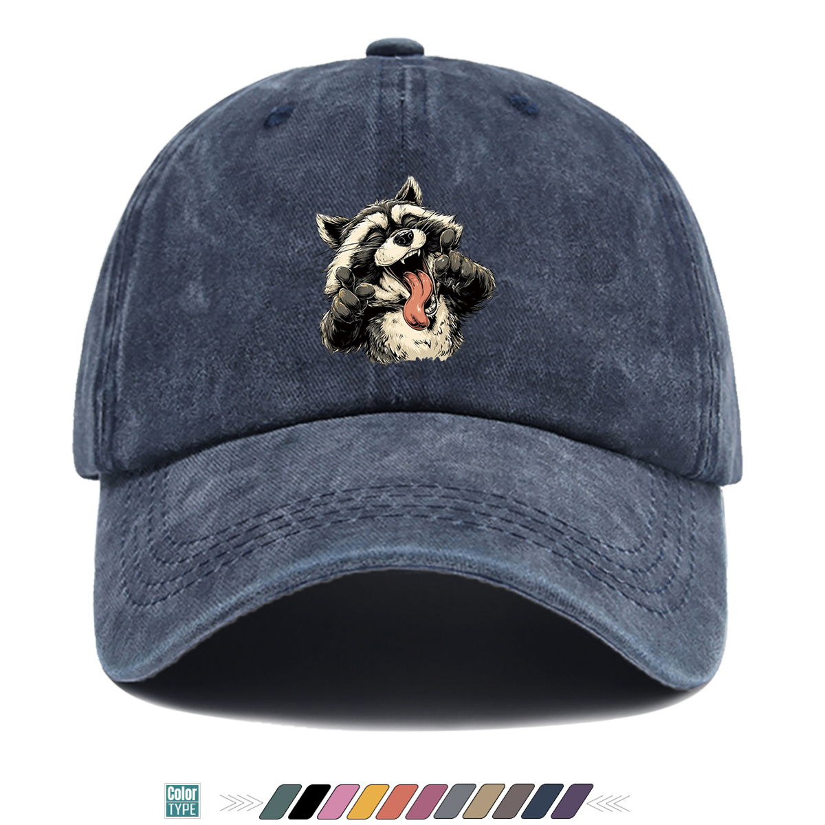 1pc Quirky Grinning Raccoon Pr - Quirky Street Fashion recension och pris