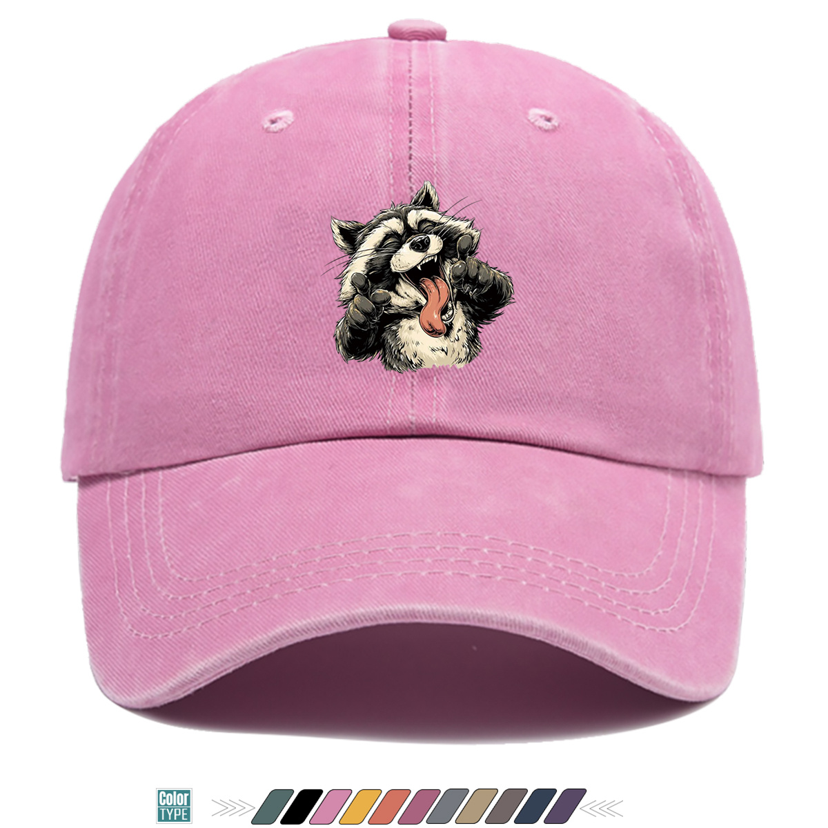 1pc Quirky Grinning Raccoon Pr - Quirky Street Fashion recension och pris