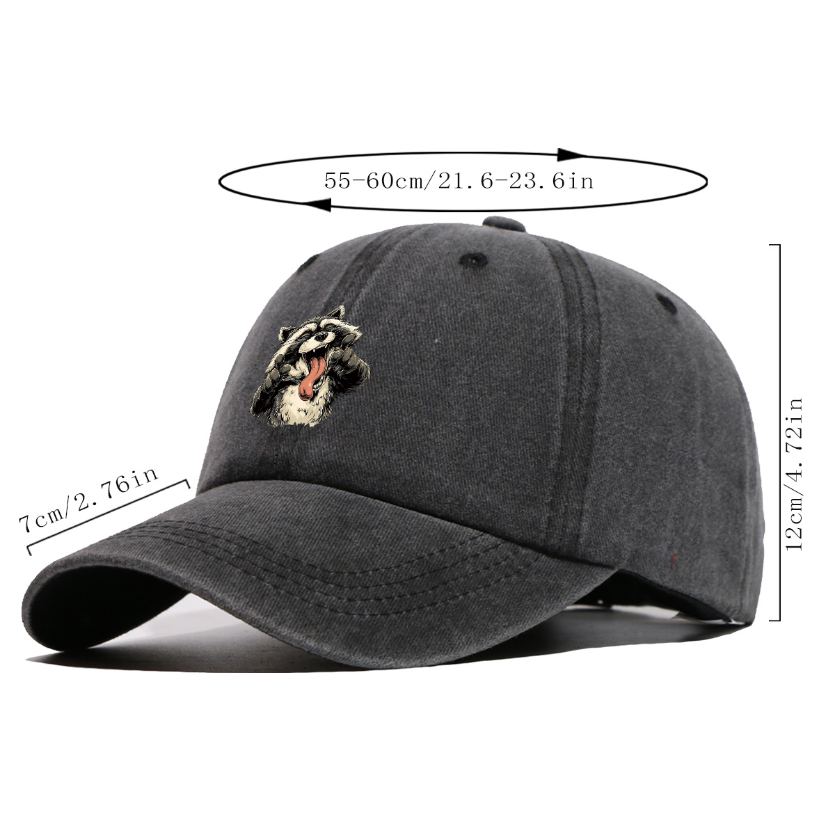 1pc Quirky Grinning Raccoon Pr - Quirky Street Fashion recension och pris