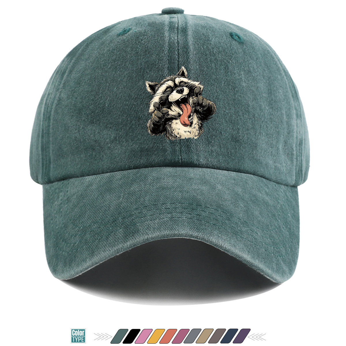 1pc Quirky Grinning Raccoon Pr - Quirky Street Fashion recension och pris