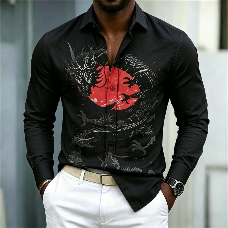 2026 New Men's Shirt White Bla - Street Fashion Styles recension och pris