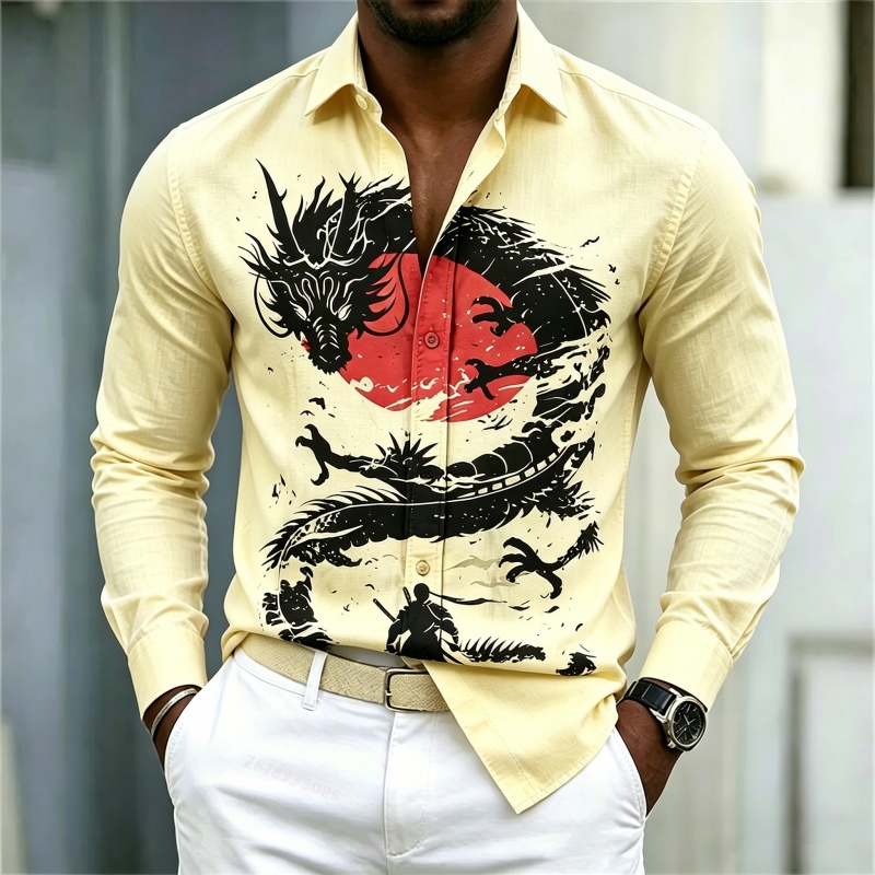 2026 New Men's Shirt White Bla - Street Fashion Styles recension och pris