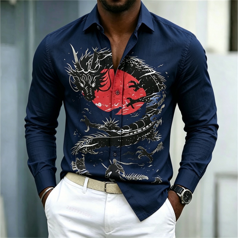 2026 New Men's Shirt White Bla - Street Fashion Styles recension och pris