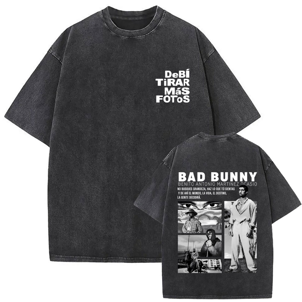 Rapper Bad Bunny Vintage Washe - Foto Street Fashion recension och pris