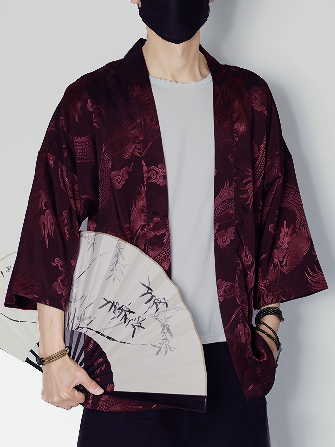 2026 Summer Men's Kimono 3D Pr - Street Fashion Clothing recension och pris
