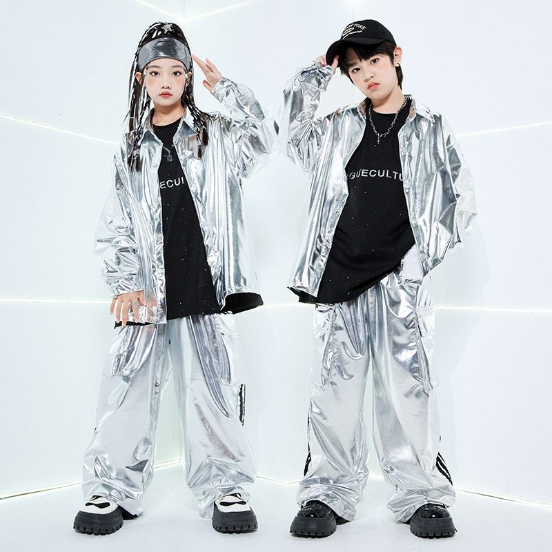 Boys Hip Hop Cool Silver Jacke - Street Fashion For Boy recension och pris