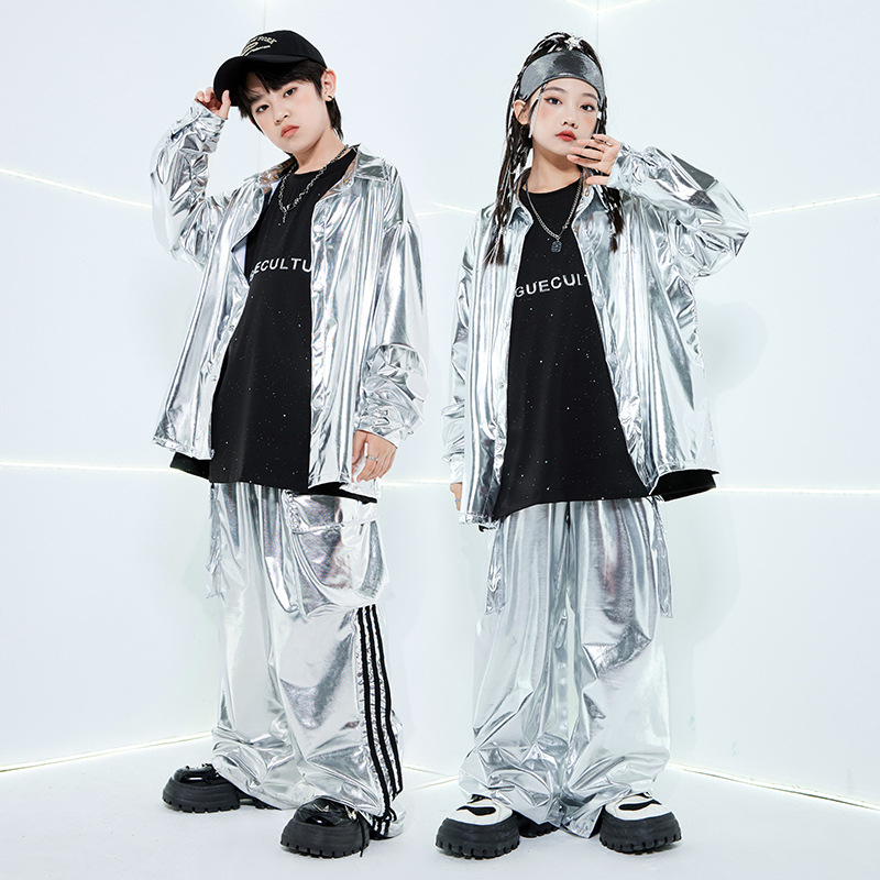 Boys Hip Hop Cool Silver Jacke - Street Fashion For Boy recension och pris