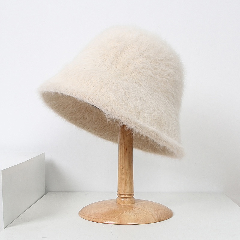 Winter Rabbit Hair Bucket Hat  - Street Fashion Russia recension och pris