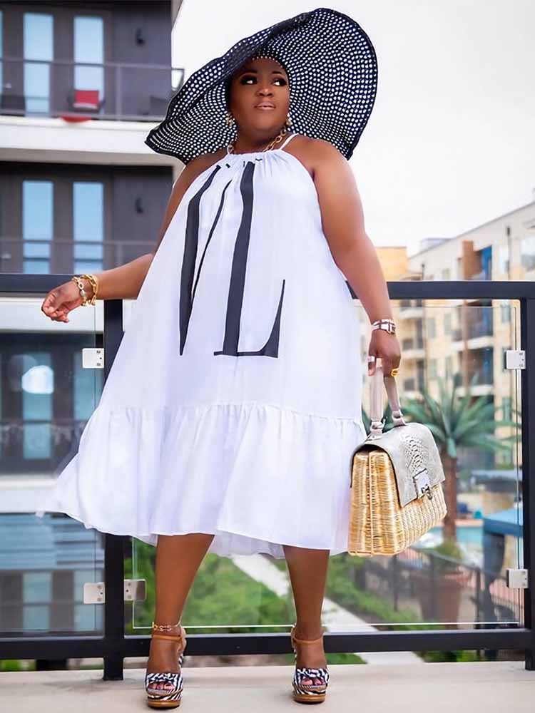 Women Casual Summer Dress Slee - Street Fashion Plus Size recension och pris