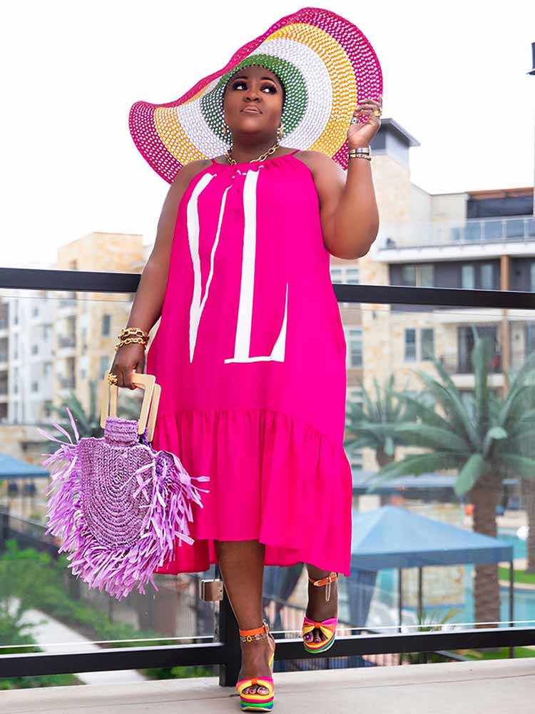 Women Casual Summer Dress Slee - Street Fashion Plus Size recension och pris