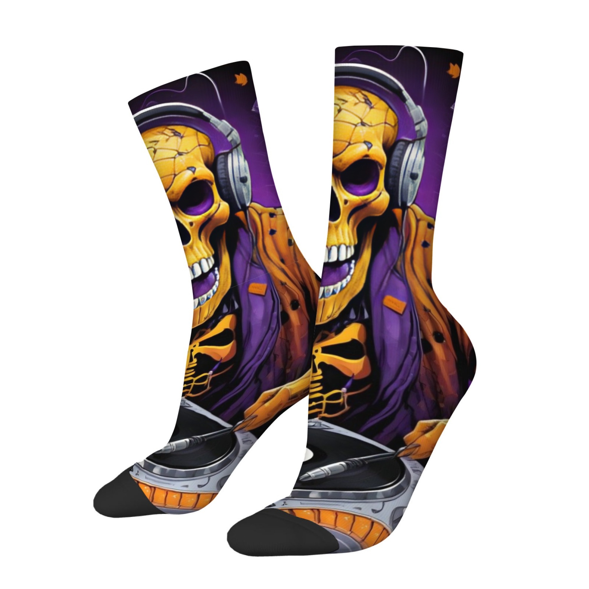 Gothic Skull Print Men's Socks - Quirky Street Fashion recension och pris