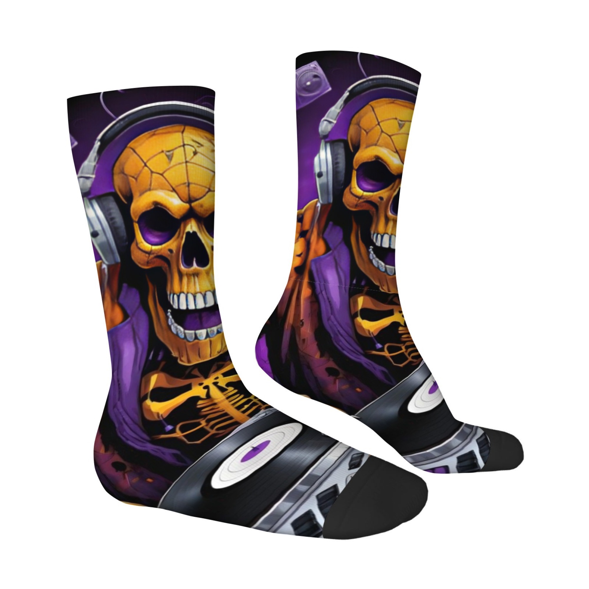 Gothic Skull Print Men's Socks - Quirky Street Fashion recension och pris