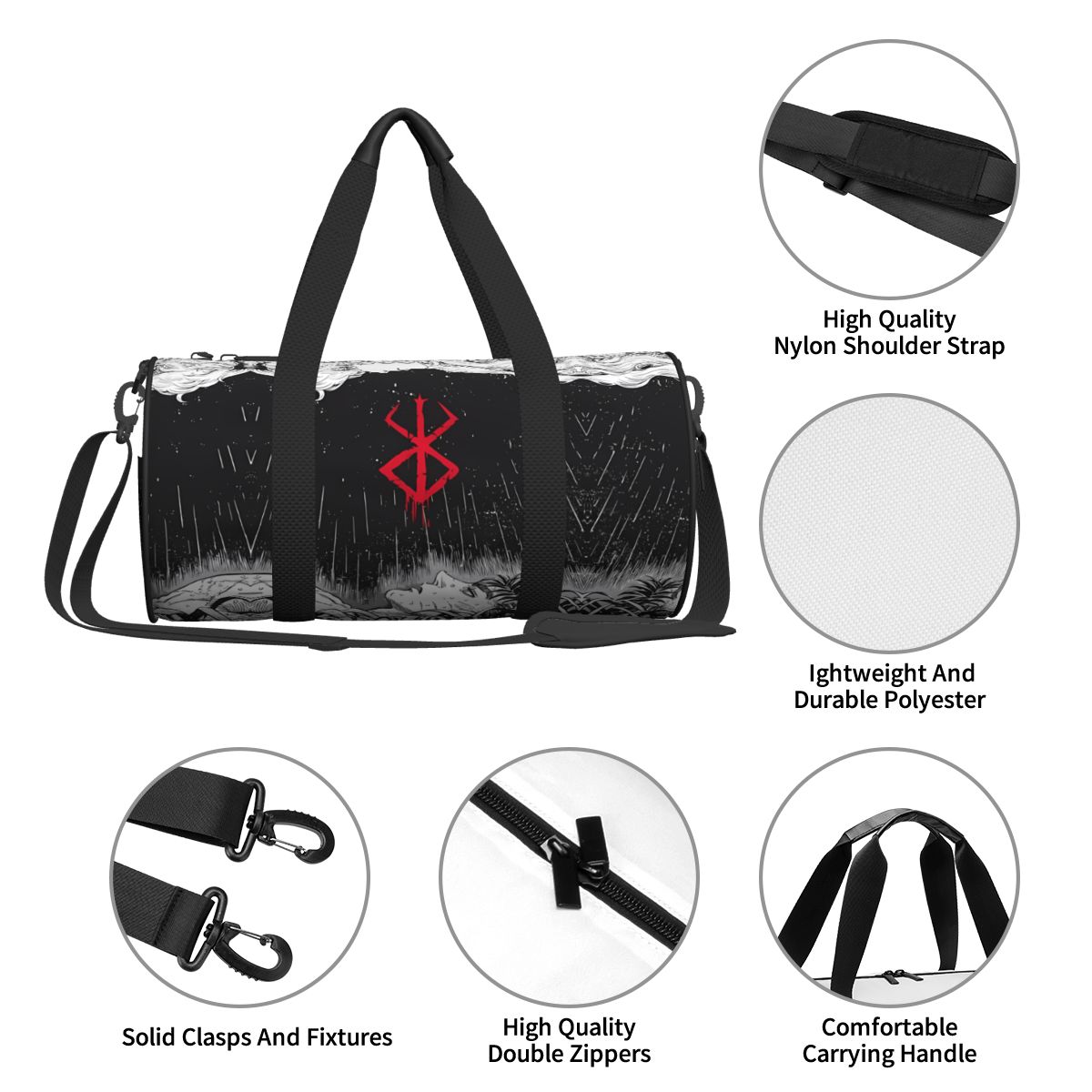 Japan Anime Bereserk Gym Bag F - Street Fashion Couple recension och pris