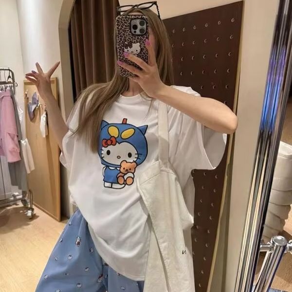 Short Sleeved Hello Kitty Prin - Street For Fashion recension och pris