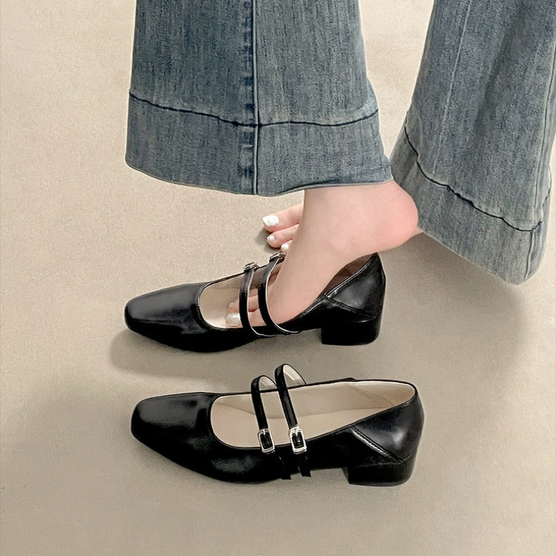 Square Toe Low Heel Women Silv - Street Fashion Styles recension och pris