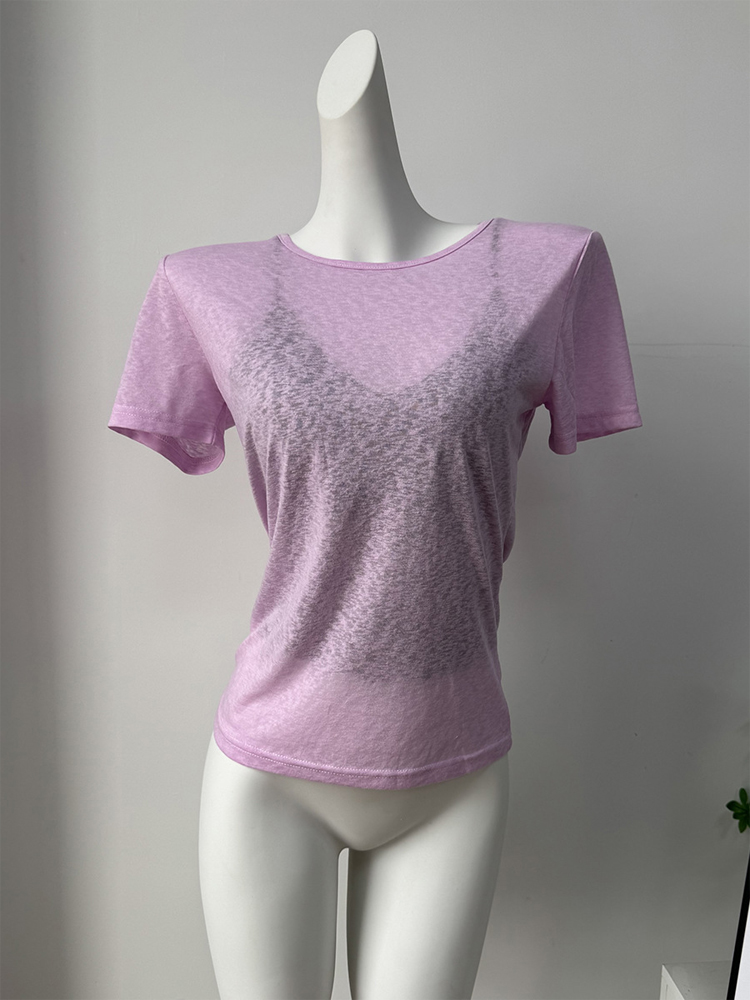 Fashion Light Purple Slub Cott - Street Fashion Com recension och pris
