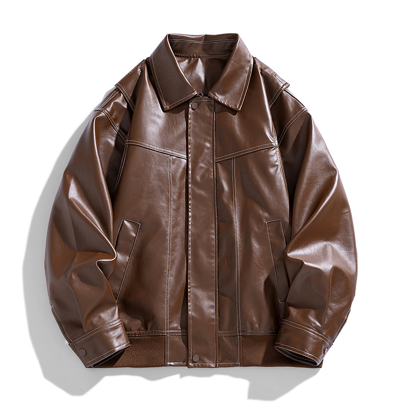 American Retro PU Leather Red  - Street Fashion Couple recension och pris
