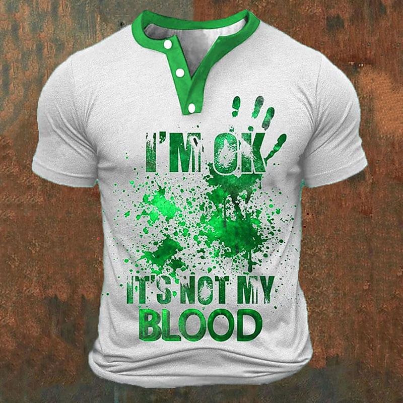 Funny 3D Letter Print Men's He - Street For Fashion recension och pris