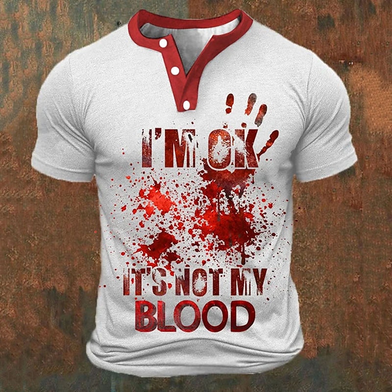 Funny 3D Letter Print Men's He - Street For Fashion recension och pris