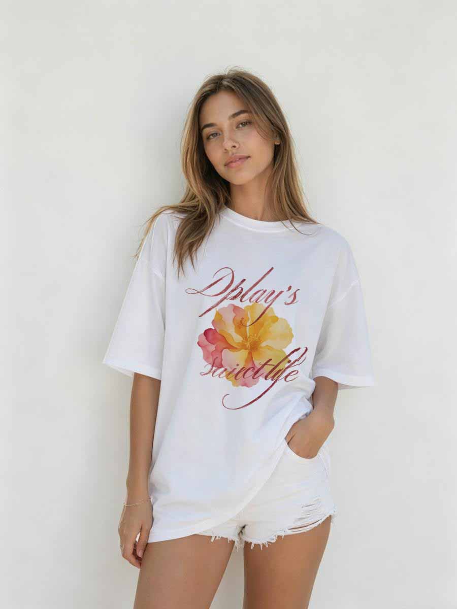 T-Shirts Korea Wind Women Cott - Street Fashion Asian recension och pris