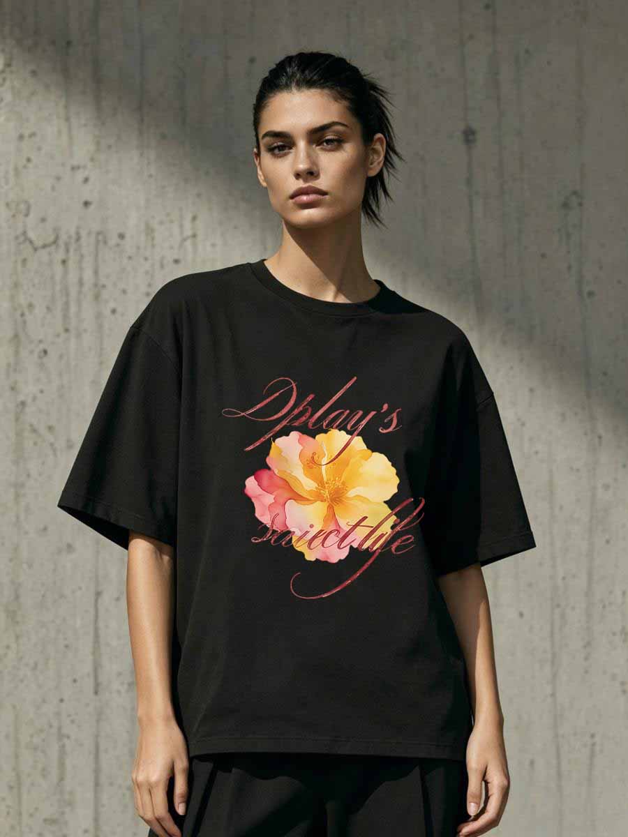 T-Shirts Korea Wind Women Cott - Street Fashion Asian recension och pris