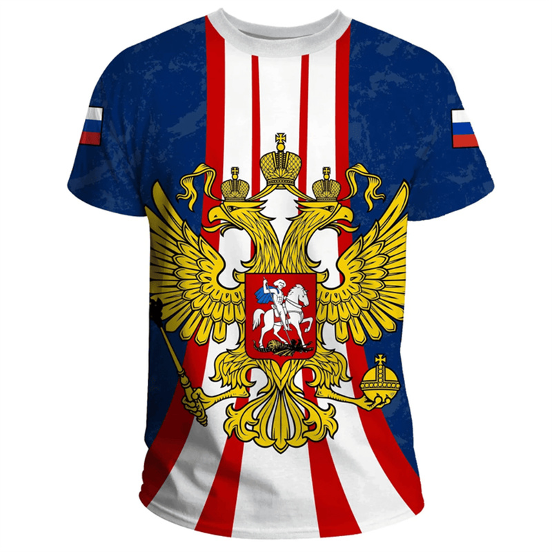 Fashion Russia Flag Badge T-sh - Street Fashion Russia recension och pris