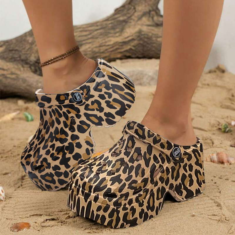 Leopard Platform Clogs for Wom - Street Fashion Girl recension och pris