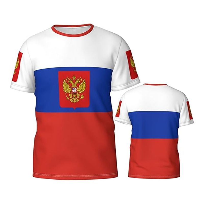 Russian Flag 3D Print T-shirt  - Street Fashion Russia recension och pris